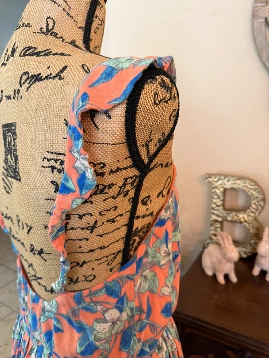 Free People Coral Peach Floral Mini Dress - Picture 5 of 14